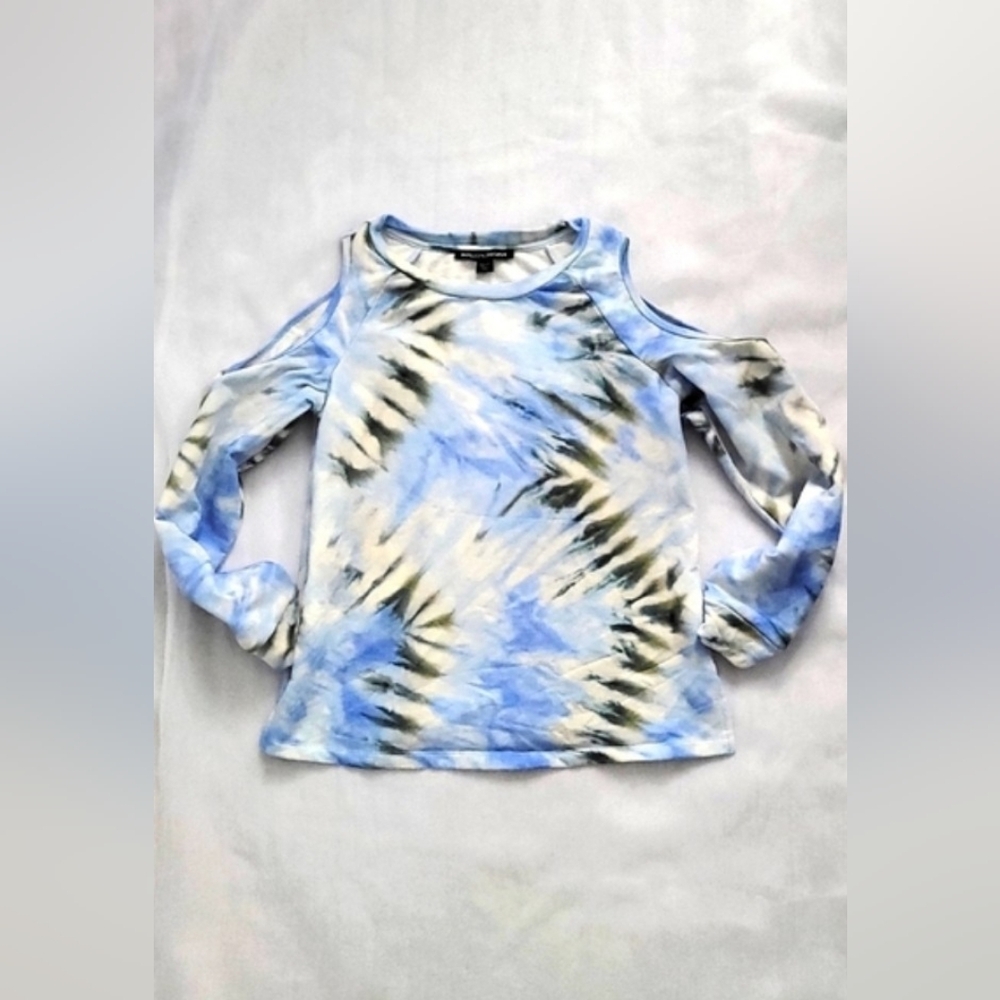 NWOT! Boston Proper Women's Cold Shoulder Athleisure Summer Boho Sweatshirt XS - Picture 3 of 10